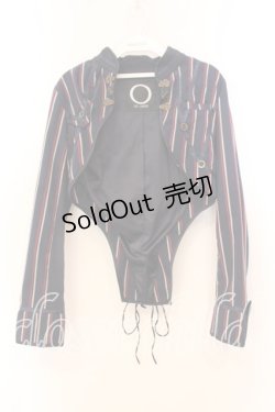 画像1: Ozz oneste / ストライプショートジャケット  ネイビー O-25-12-20-031-OO-JA-OW-OS