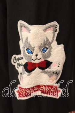 画像3: ALICE and the PIRATES / クリスのもこもこワッペンサロペットパンツ  クロ O-25-12-20-004-PA-PA-OW-OS