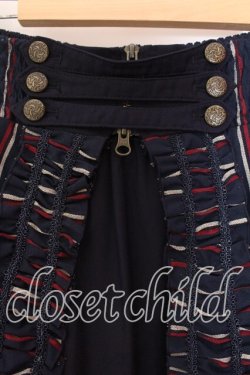 画像2: Ozz oneste / ストライプレイヤードスカート  ネイビー O-25-12-20-032-OO-SK-OW-OS