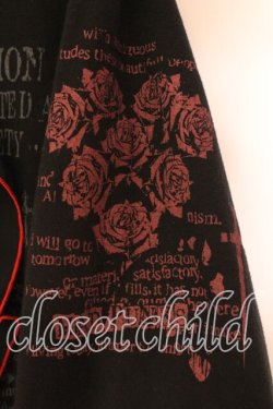 画像3: MAD / 英字ptラッフルフリルカットソー L ブラック×レッド O-25-12-20-034-PU-TO-OW-OS