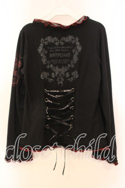 画像4: MAD / 英字ptラッフルフリルカットソー L ブラック×レッド O-25-12-20-034-PU-TO-OW-OS