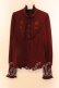 画像1: Ozz oneste / 和チャイナ刺繍裏起毛ブラウス  ワイン O-25-12-20-037-OO-BL-OW-OS (1)
