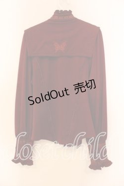 画像3: Ozz oneste / 和チャイナ刺繍裏起毛ブラウス  ワイン O-25-12-20-037-OO-BL-OW-OS