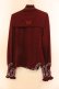 画像3: Ozz oneste / 和チャイナ刺繍裏起毛ブラウス  ワイン O-25-12-20-037-OO-BL-OW-OS (3)