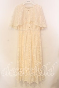 画像1: axes femme / ケープ風レースティアードワンピース  アイボリー O-25-12-20-043-AX-OP-IG-OS