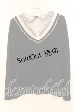 画像1: axes femme / レイヤード風カットソー  クロ×オフシロ O-25-12-20-047-AX-TO-IG-OS