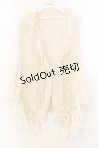 axes femme / レース衿ドルマンカーデ  アイボリー O-25-12-20-048-AX-TO-IG-OS