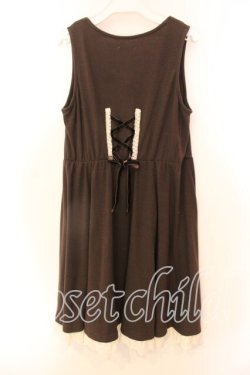 画像2: axes femme / レース襟カットワンピース  ブラウン O-25-12-20-049-AX-OP-IG-OS