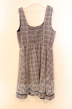 画像2: axes femme / チェック柄ジャンパースカート  ネイビー系 O-25-12-20-050-AX-OP-IG-OS