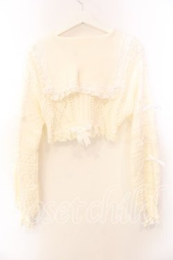 画像4: LIZ LISA / クロップド透かしセーラーカーディガン  シロ O-25-12-20-052-LO-TO-OW-OS