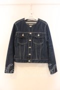 Ank Rouge / フリルデニムジャケット M ブルー O-25-12-20-054-CA-JA-OW-OS