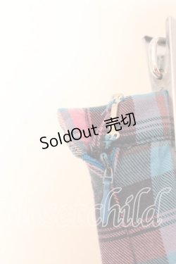 画像2: Candy Stripper / チェックプリーツミディスカート Ｍ ピンク×ブルー O-25-12-20-062-PU-SK-IG-OS