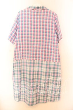 画像3: Candy Stripper / マドラスチェックロングジャケット Ｓ ホワイト×サックス×ピンク O-25-12-20-063-PU-OP-IG-OS