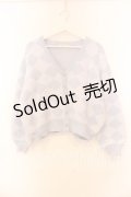 Candy Stripper / VVS KNIT カーディガン 2 サックス×ホワイト O-25-12-20-064-PU-TO-IG-OS