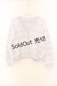 Candy Stripper / VVS KNIT カーディガン 2 サックス×ホワイト O-25-12-20-064-PU-TO-IG-OS