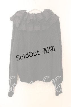 画像3: Candy Stripper / FRILL COLLAR KNIT カーディガン 2 ブラック O-25-12-20-065-PU-TO-IG-OS