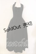 metamorphose / ホルターネックベネシャンロングワンピース  クロ O-25-12-20-009-ME-OP-IG-OS