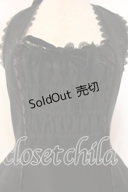 画像3: metamorphose / ホルターネックベネシャンロングワンピース  クロ O-25-12-20-009-ME-OP-IG-OS