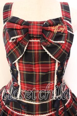 画像2: Angelic Pretty / Fancyタータンチェックジャンパースカート  ネイビー×アカ O-25-12-20-015-AP-OP-OW-OS