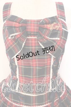 画像2: Angelic Pretty / Fancyタータンチェックジャンパースカート  ネイビー×アカ O-25-12-20-015-AP-OP-OW-OS