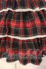 画像3: Angelic Pretty / Fancyタータンチェックジャンパースカート  ネイビー×アカ O-25-12-20-015-AP-OP-OW-OS (3)