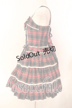 画像4: Angelic Pretty / Fancyタータンチェックジャンパースカート  ネイビー×アカ O-25-12-20-015-AP-OP-OW-OS