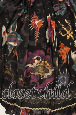 画像2: ALICE and the PIRATES / Poseidon Chris柄スカート  クロ O-25-12-20-017-PA-SK-OW-OS