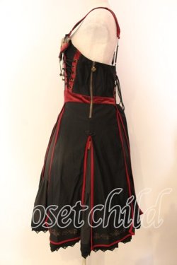 画像4: Ozz oneste / 朱雀刺繍 和チャイナジャンパースカート  ブラック×レッド O-25-12-20-020-OO-OP-OW-OS