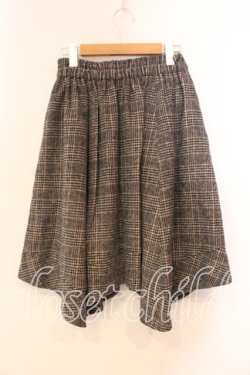 画像2: axes femme / チェックフレアスカート M ブラウン O-25-12-22-040-AX-SK-OW-OS