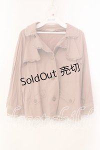 axes femme / 後ろ編み上げポンチョ M ピンク O-25-12-22-043-AX-TO-OW-OS