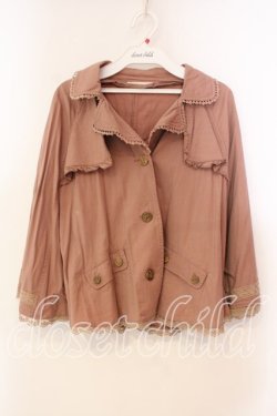 画像1: axes femme / 後ろ編み上げポンチョ M ピンク O-25-12-22-043-AX-TO-OW-OS