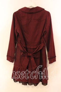 画像2: axes femme / ファー襟トレンチコート L ワイン O-25-12-22-044-AX-CO-OW-OS