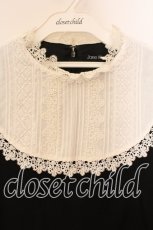 画像2: Jane Marple / Voile and lace york trapeze dress　ワンピース M クロ×シロ O-25-12-22-046-JM-OP-OW-OS (2)