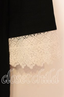 画像3: Jane Marple / Voile and lace york trapeze dress　ワンピース M クロ×シロ O-25-12-22-046-JM-OP-OW-OS