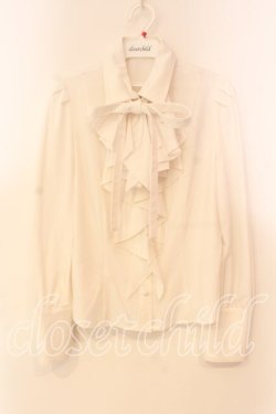 画像1: Sheglit / ビショップスリーブジャボブラウス M ホワイト O-25-12-22-047-EL-BL-OW-OS