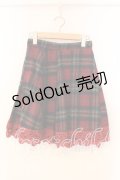 MILK / 裾レースラップウールスカート  アカ O-25-12-22-048-ML-SK-OW-OS