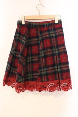 画像3: MILK / 裾レースラップウールスカート  アカ O-25-12-22-048-ML-SK-OW-OS