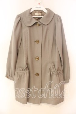 画像1: axes femme / 丸襟フリルライトコート M ベージュ O-25-12-22-052-AX-CO-IG-OS