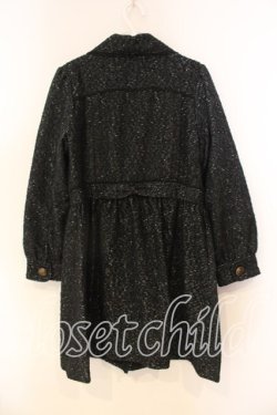 画像2: axes femme / ツイードワンピ風コート M クロ O-25-12-22-053-AX-CO-IG-OS