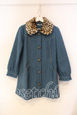 画像1: axes femme / ティペット付きロービングコート M ブルー O-25-12-22-055-AX-CO-IG-ZTC044 (1)