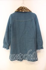 画像2: axes femme / ティペット付きロービングコート M ブルー O-25-12-22-055-AX-CO-IG-ZTC044 (2)