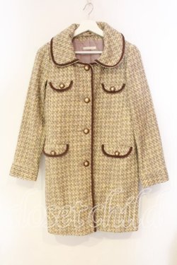 画像1: axes femme / ツイードコート  ベージュ O-25-12-22-056-AX-CO-IG-OS