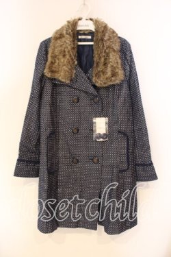 画像1: axes femme / キラキラドットコート M ブルー O-25-12-22-057-AX-CO-IG-OS