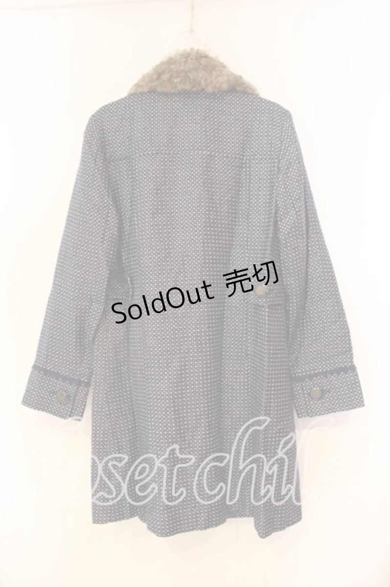 画像2: axes femme / キラキラドットコート M ブルー O-25-12-22-057-AX-CO-IG-ZTC044 (2)