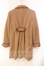 画像2: axes femme / ファー付きツイードチェックコート【ファー欠品】  ブラウン×アイボリー O-25-12-22-058-AX-CO-IG-ZTC044 (2)