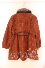 画像2: axes femme / ドット柄ワンピコート  オレンジ O-25-12-22-059-AX-CO-IG-ZTC043 (2)