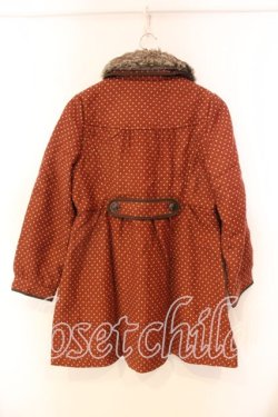 画像2: axes femme / ドット柄ワンピコート  オレンジ O-25-12-22-059-AX-CO-IG-OS