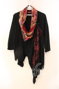 画像1: Qutie Frash / 2016 GW ノベルティカーディガン  レッド×ブラック O-25-12-22-063-QU-TO-IG-OS