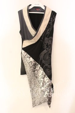 画像1: Qutie Frash / インナーチュニック  ブラック×グレー O-25-12-22-065-QU-OP-IG-OS