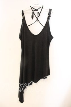 画像1: Qutie Frash / 気楡茶閃洸 アシメチュニック  ブラック O-25-12-22-067-QU-OP-IG-OS